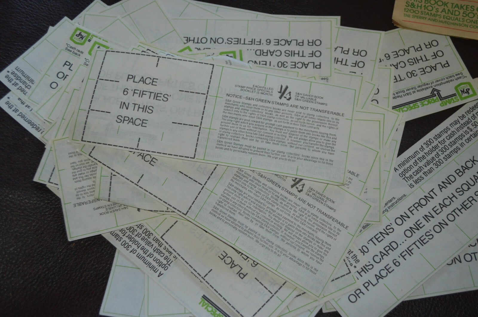 S&H GREEN STAMP BOOKS AND LOOSE STAMPS & idea book 1985