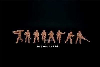 3D Printed 1/72/64/87 UNSC (Halo) Fire Team Squad 8-Person Group Model