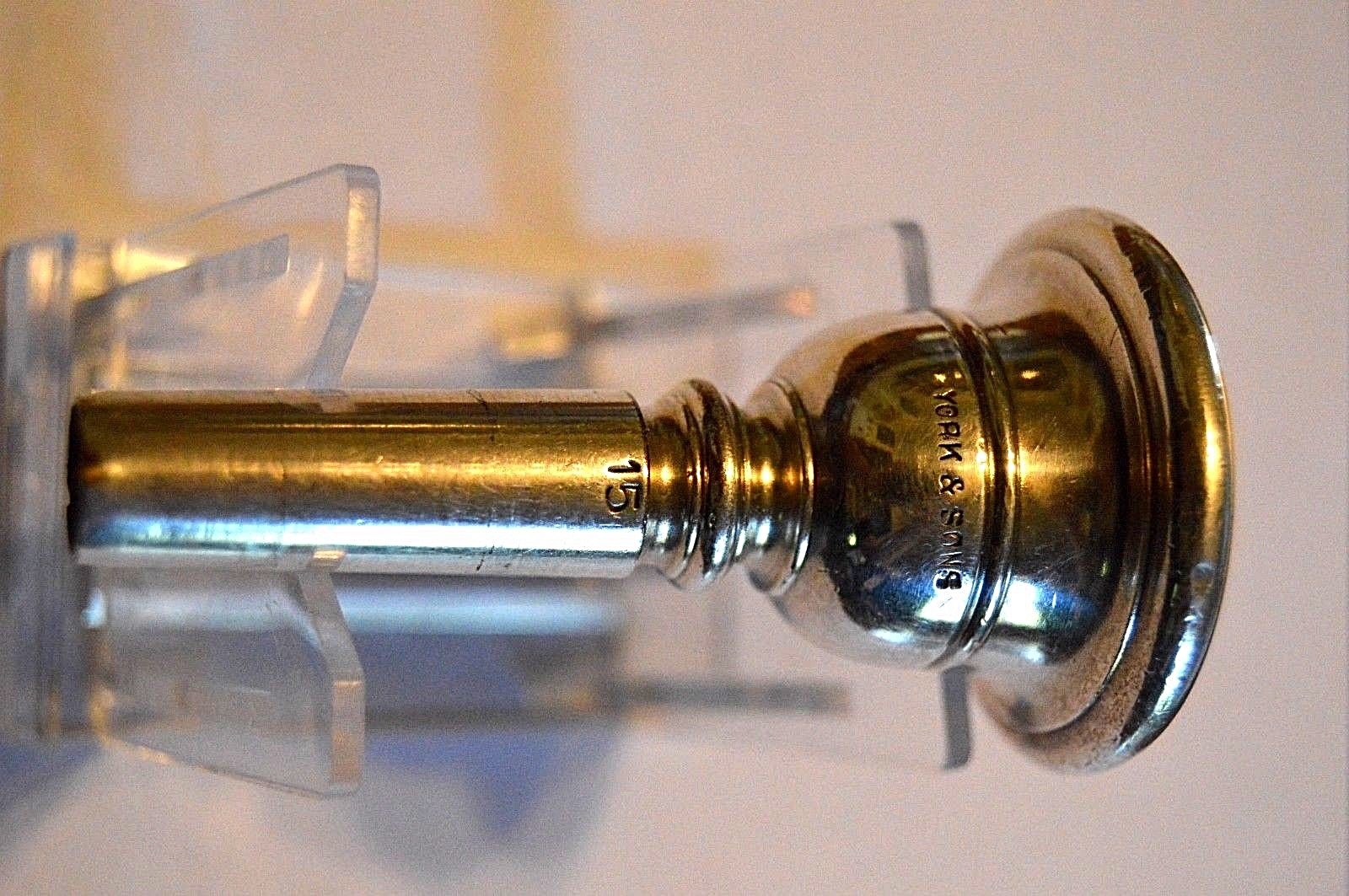 TROMBONE YORK & SONS  # 15  MOUTHPIECE VINTAGE 1923-1924 U.S.A.
