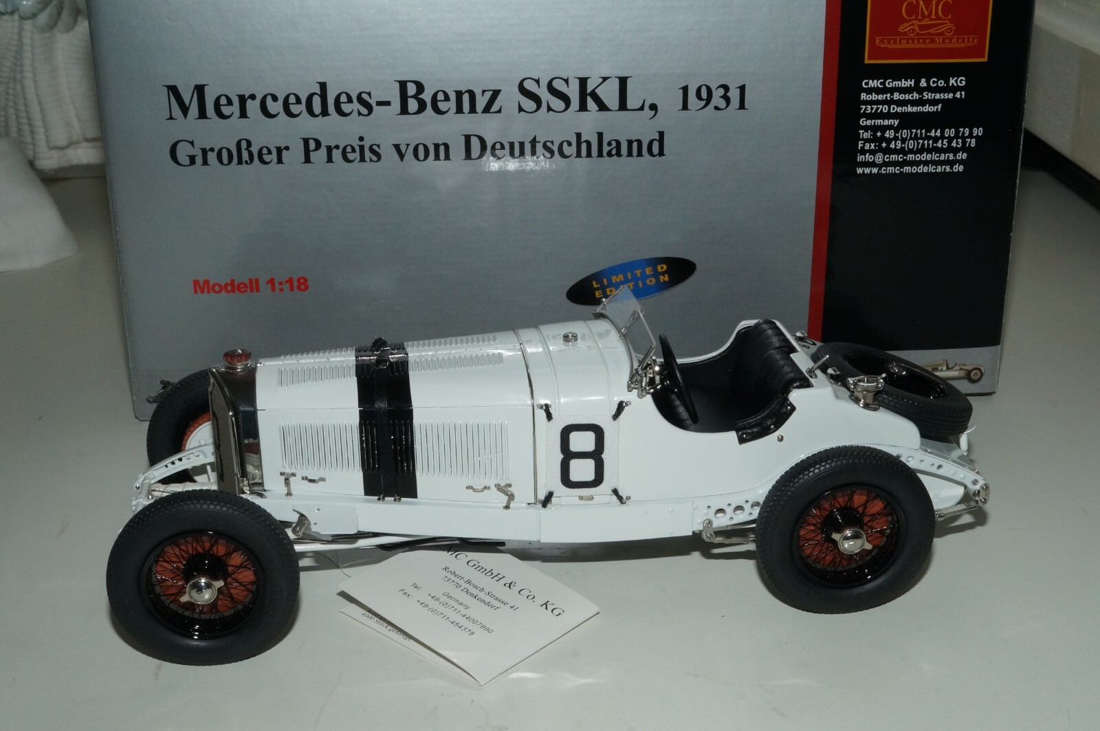 CMC 1:18 Mercedes-Benz SSKL 'Großer Preis von Deutschland CMC 1:18 Mercedes-Benz SSKL 'Großer Preis von Deutschland