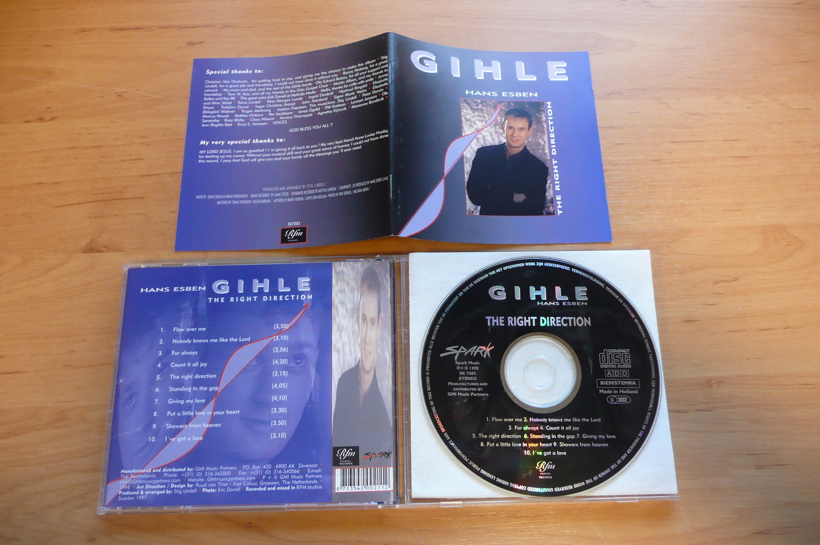 CD HANS ESBEN GIHLE - THE RIGHT DIRECTION / SPARK MUSIC 1998
