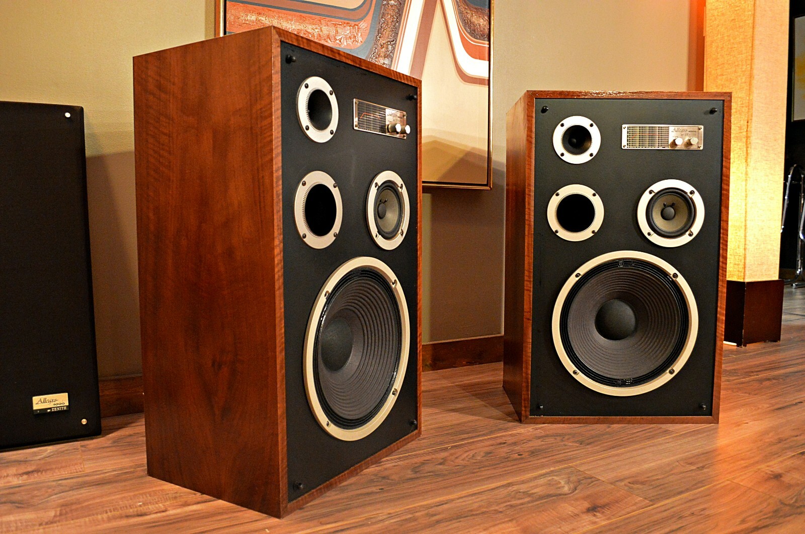 Rare 1970's Zenith Allegro MC 4000 Audiophile 3 Way Speaker Pair, Foster Tweeter