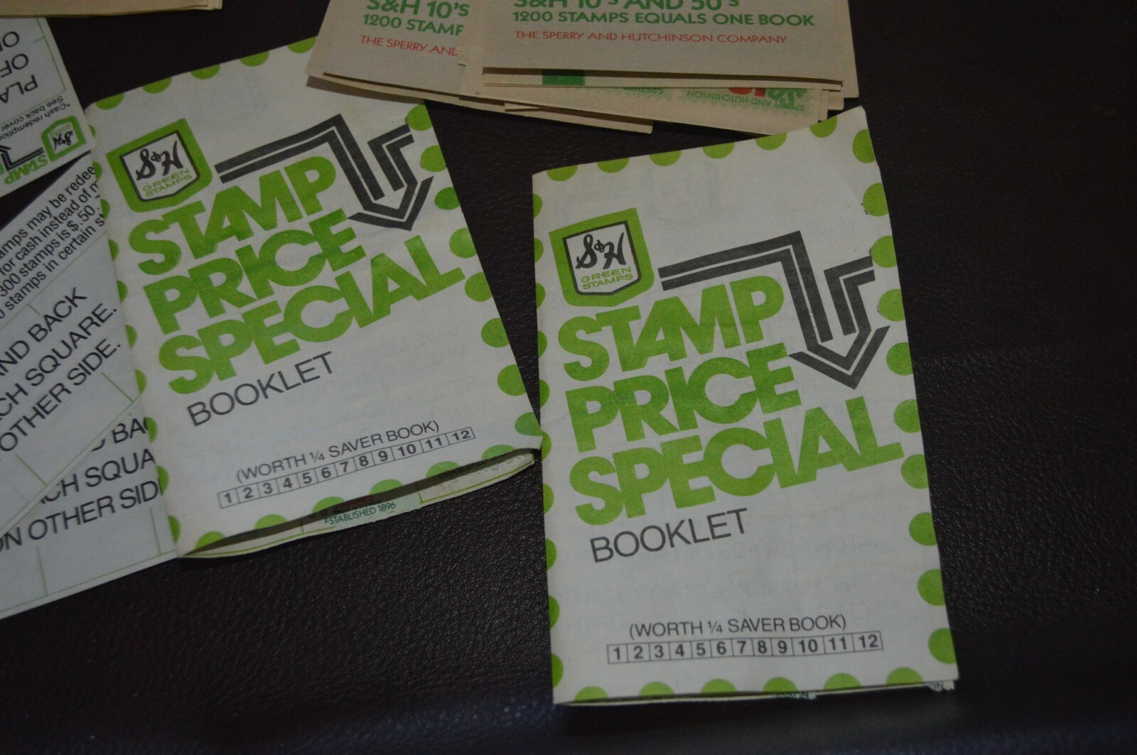 S&H GREEN STAMP BOOKS AND LOOSE STAMPS & idea book 1985