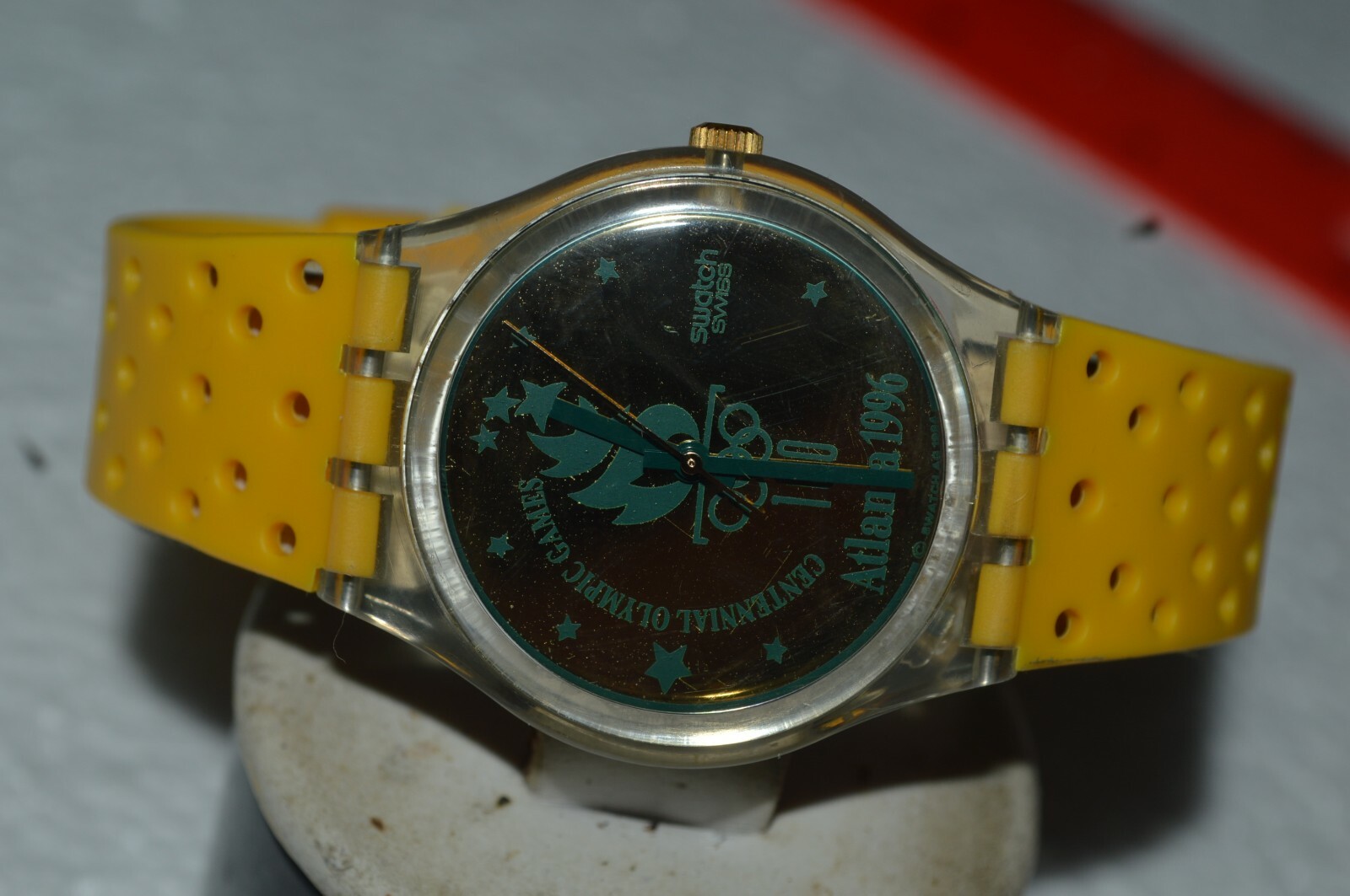 swatch (atlanta1996)腕時計 Rare Atlanta Olympic 1996 Swatch watch Laurels American Flag
