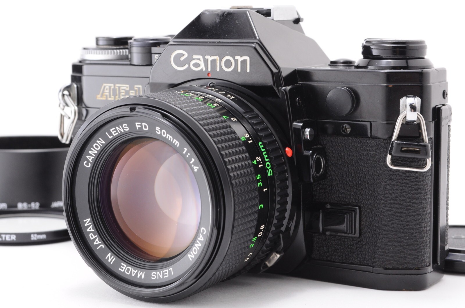 Read![ Near MINT ] Canon AE-1 Black SLR Camera New FD NFD