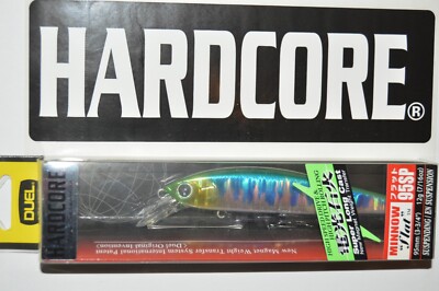 yo zuri duel hardcore flat minnow 95sp suspending jerkbait f1087-hok blue splash