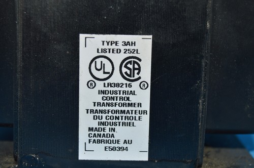 HAMMOND MANUFACTURING INDUSTRIAL CONTROL TRANSFORMER, PH150LJ, TYPE 3AH, USED