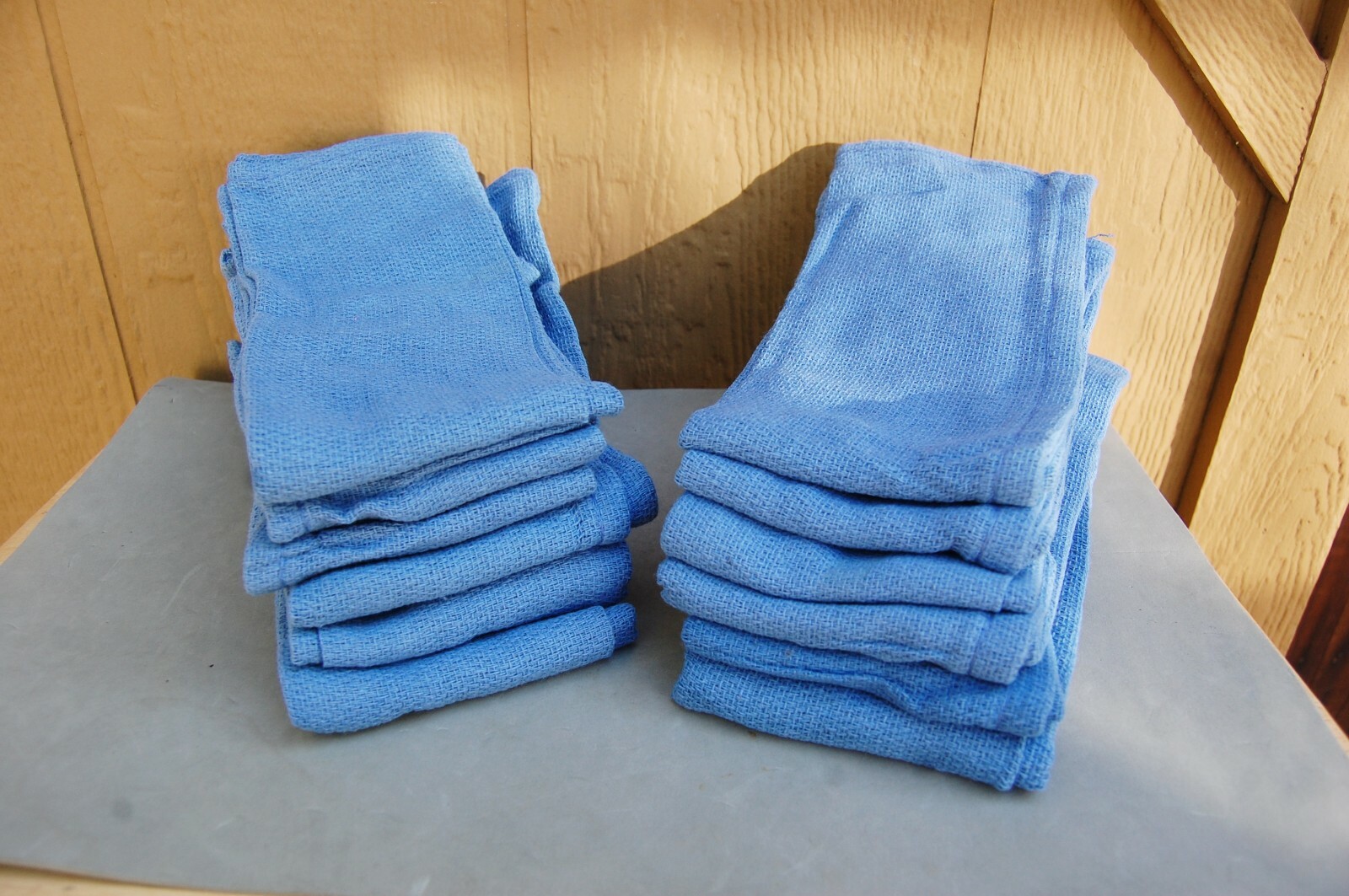 Blue Cotton Fabric Hand Towel Lot 12 Kitchen Shop Crafts 24"