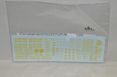 HO scale decals Herald King D-20 Data freight car builders lemon YELLOW