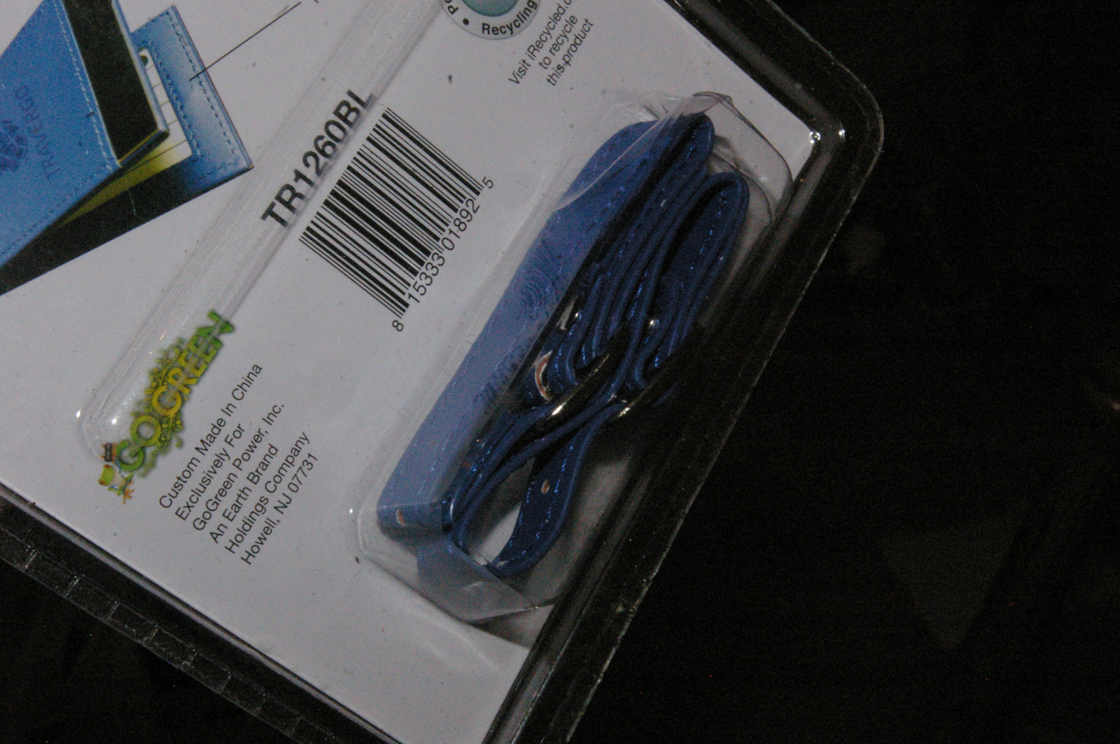 TraverGo Magnetic Leather Luggage Tags 2 Pack Metal Plate To Engrave Blue