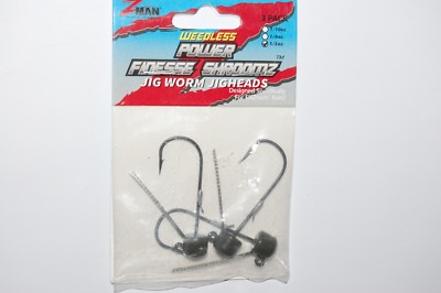 zman power finesse shroomz jig  jigheads 1/5oz green pumpkin weedless big trd