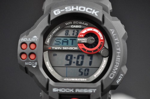 Pre-owned Casio G-shock Gdf-100-1a Black Sport Men's Watch Twin Sensor