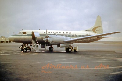 Frontier Airlines Convair 580 N73140 at DEN in May 1967 8''x12'' Color Print