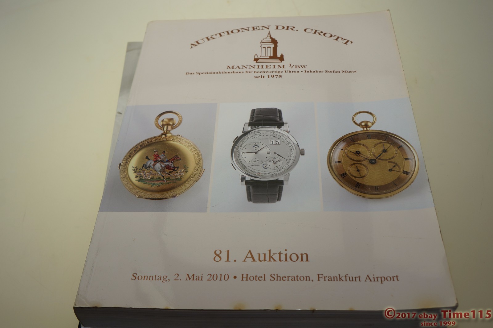 Free ship Dr CROTT ROLEX WATCHES Auction Catalog Patek Phillippe & VOX  2007-10