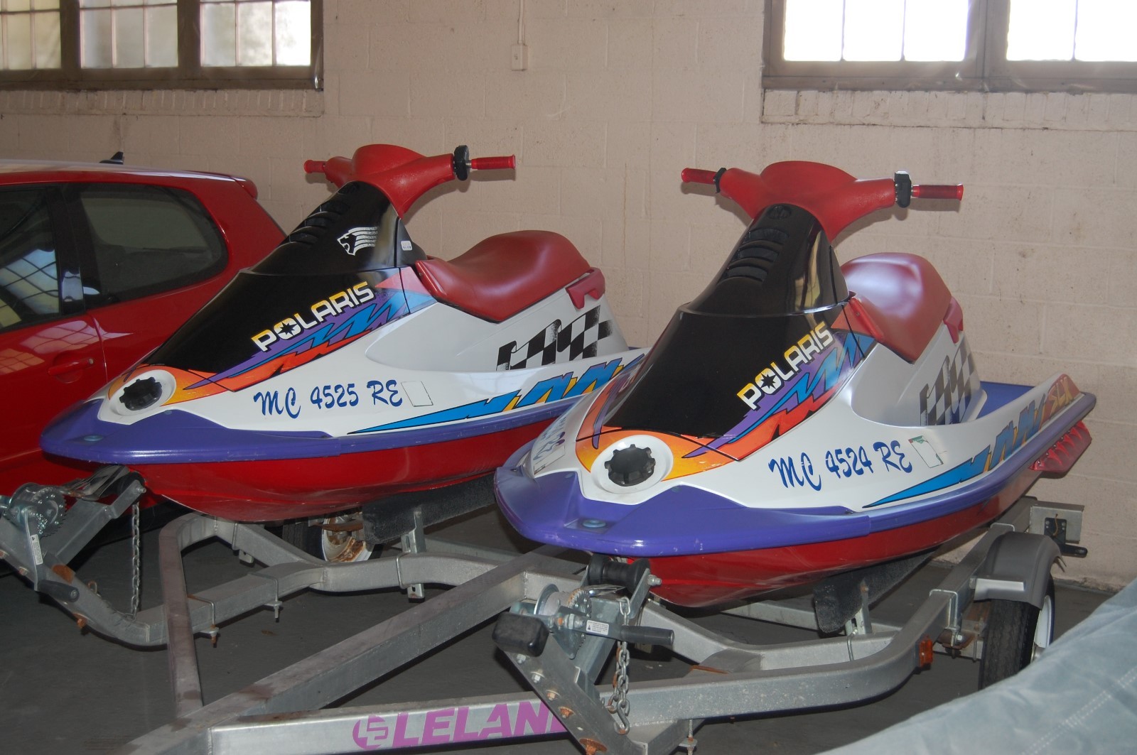 2 1996 Polaris SLX 780 PWC Jet skis with trailer...CRAZY low hours...L@@K!