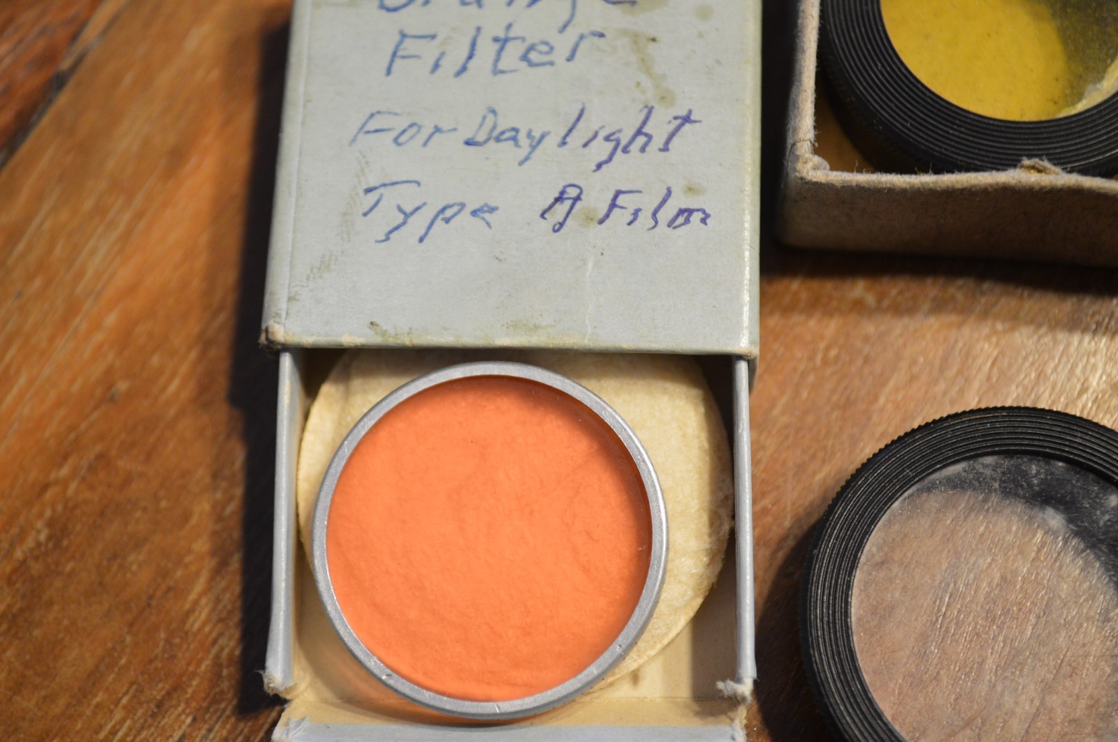 SET OF VINTAGE 8 MM CAMERA LENSES,PORTRAIT,ORANGE FILTER