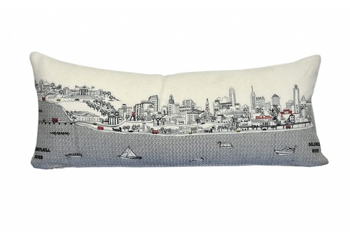 Декоративная подушка для поясницы Philadelphia Daylight Skyline 35 White