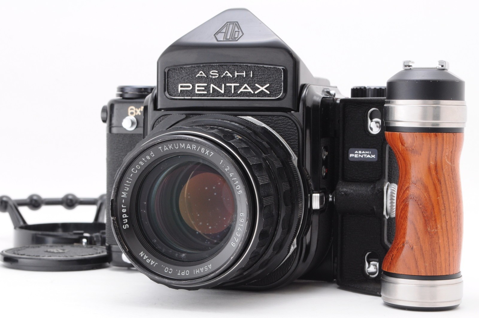 Exc+5 w/Grip Pentax 6x7 67 Film Camera Eye Level w/ smc T