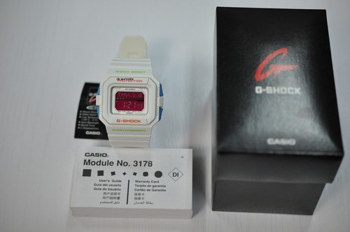 Pre-owned Casio Rare  G-shock Pink Dial Unisex Watch Gls-5500p-7 White Resin Digital