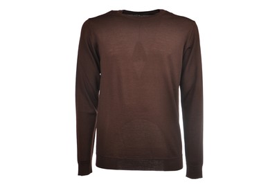 Pre-owned Daniele Fiesoli Man Maglia Girocollo Brown 16141 In Marrone