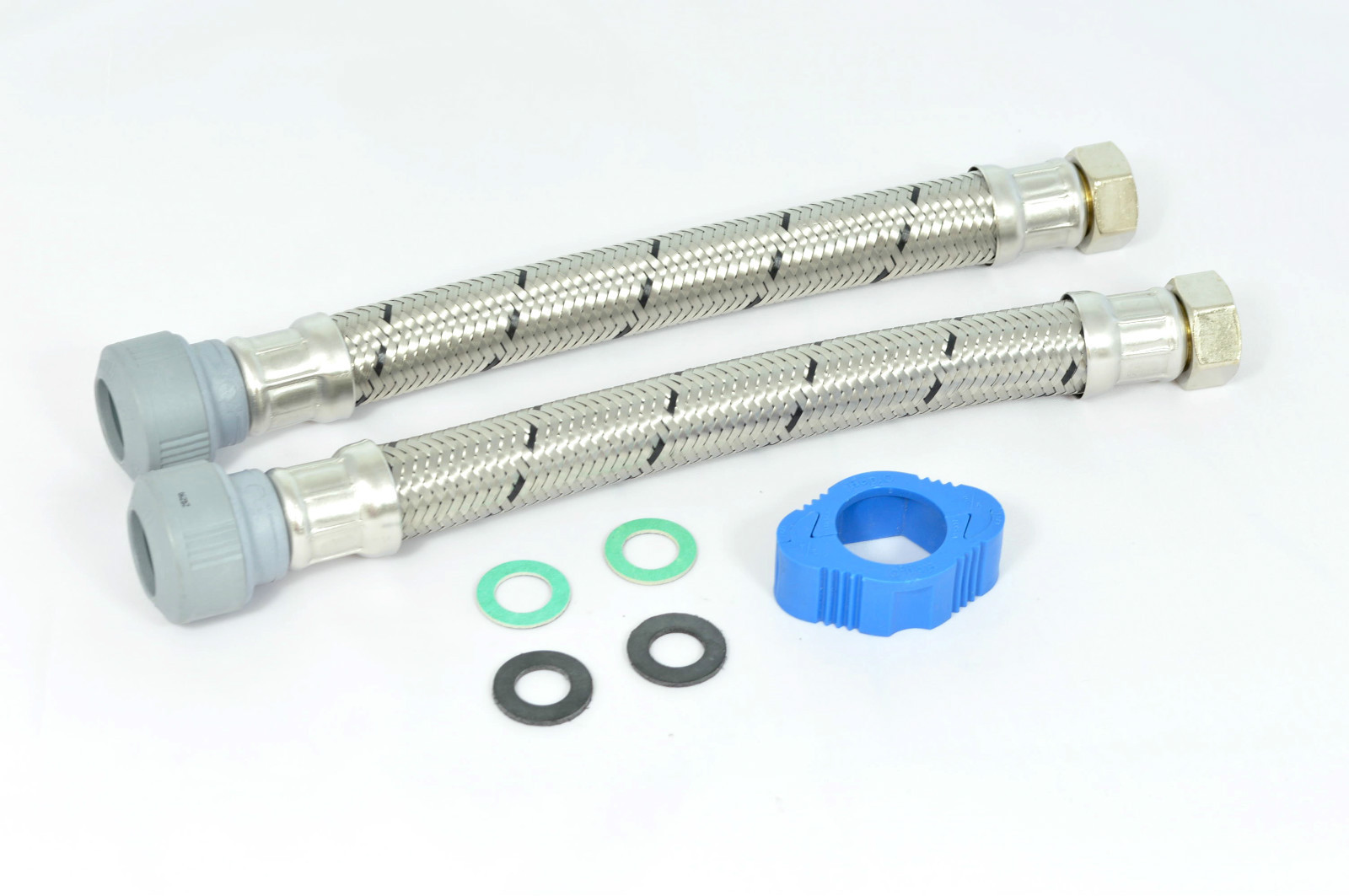 2 x Hep2O 300mm x 22mm x 3/4" flexible bath tap connectors. Hep20 flexy