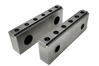 CNC Milling Steel Vise Hard Jaw, 6” Wide, Serrated W/ 0.100” Replaceable Teeth