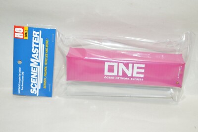 HO scale Walthers ONE Ocean Network Ex 40' shipping container hi-cube corrugated