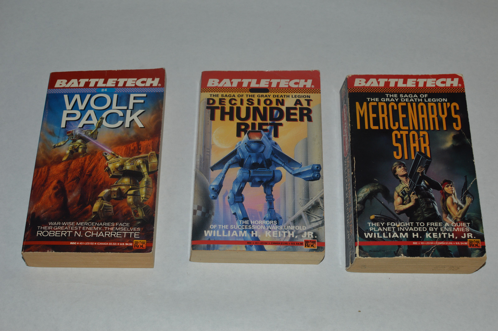 Battletech Book LOT 12 ROC Science Fiction FASA+William Keith Jr+Robert Thurston