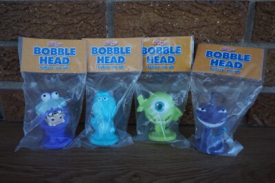 FIGURE Lot SET Kelloggs Bobblehead SULLEY Mike Randall BOO Monsters Inc 3'' Toy