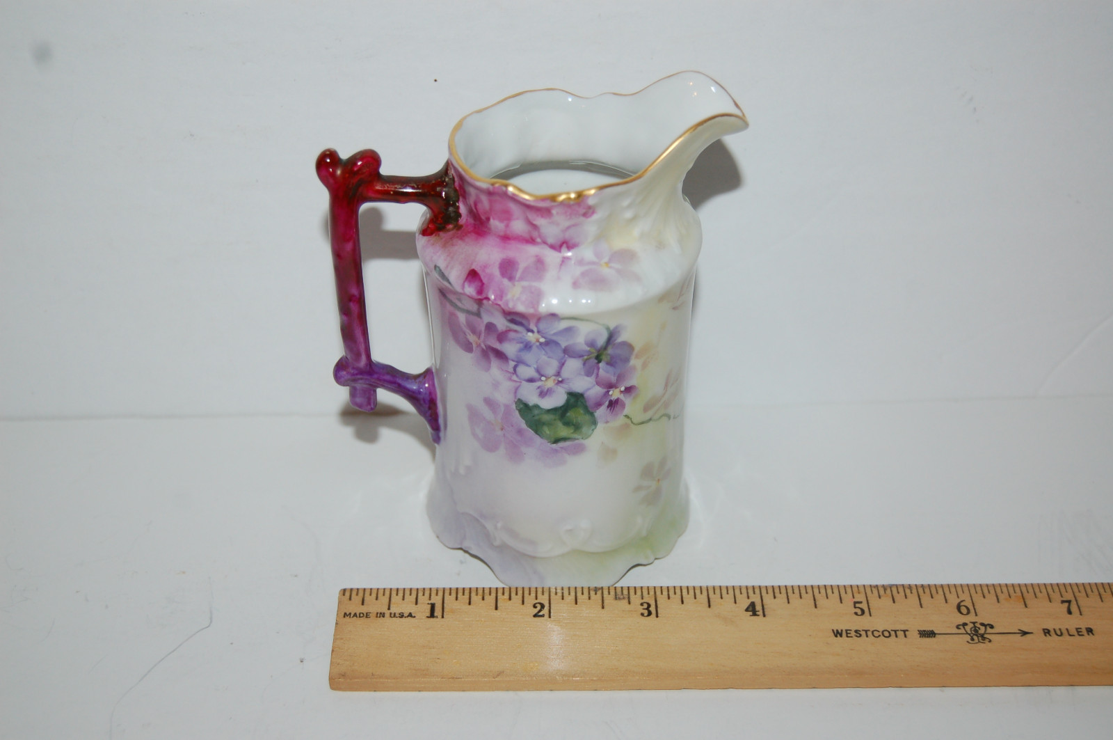 Antique German CT ceramic creamer pitcher hand painted