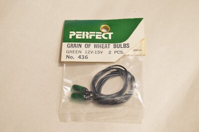 HO scale PARTS Perfect 436 grain-o-wheat bulbs (2) GREEN 12-15 volt signal light