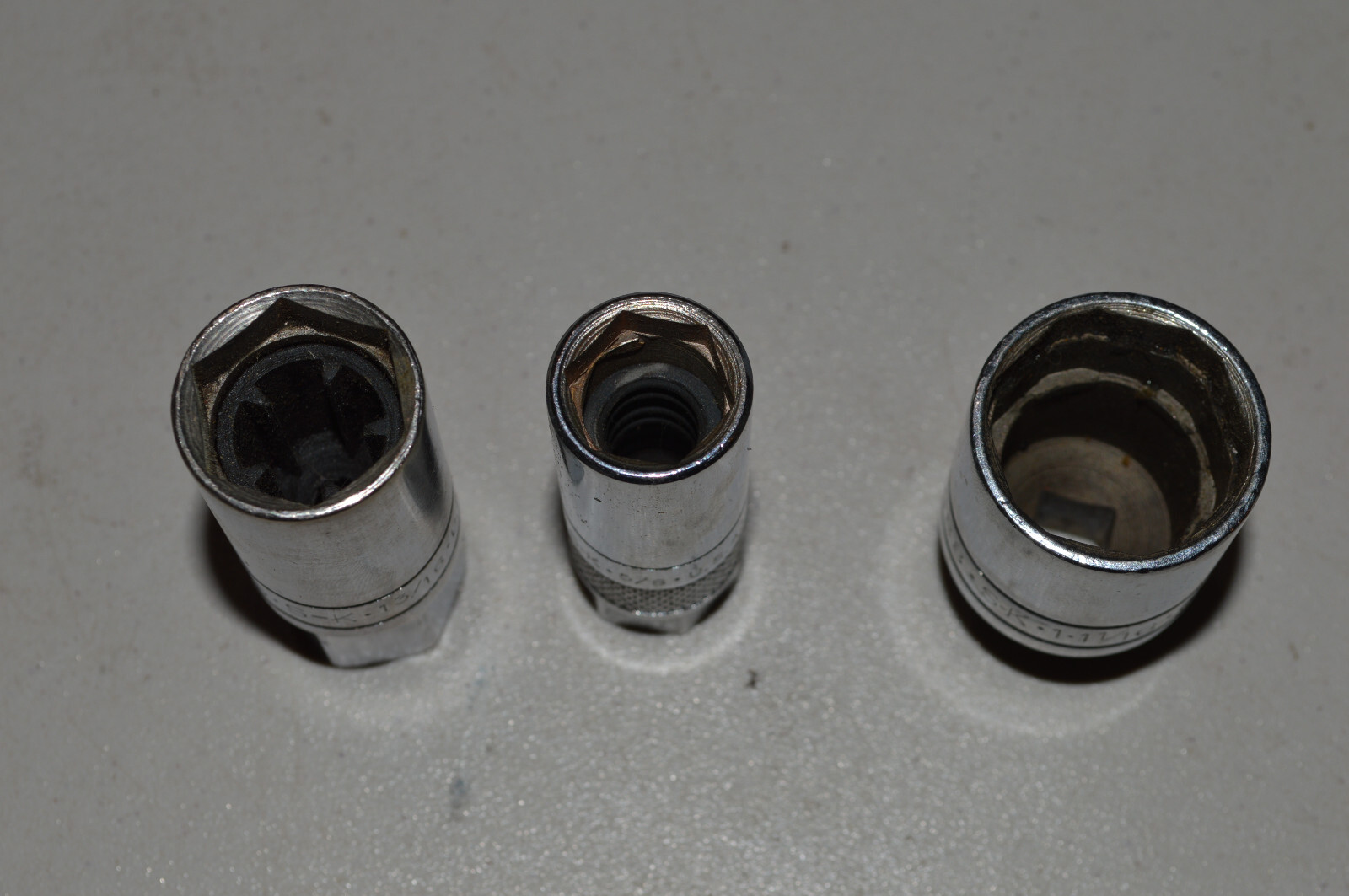 Sk 1/2” Dr 6pt Sae Chrome Spark Plug Sockets, 4826 13/16”, 4820 5/8