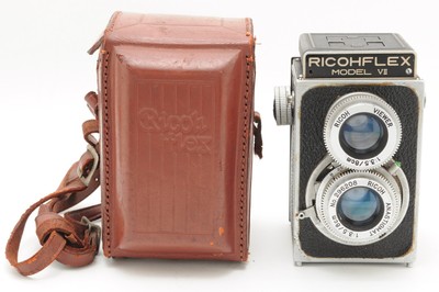 [Exc+5 w/Case] Ricohflex Model VII TLR 6x6 80mm F3.5 Lens Film Camera From JAPAN