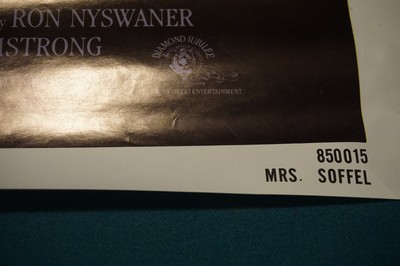 Mrs Soffel Mel Gibson Diane Keaton rolled theatrical poster 1980's vtg movie