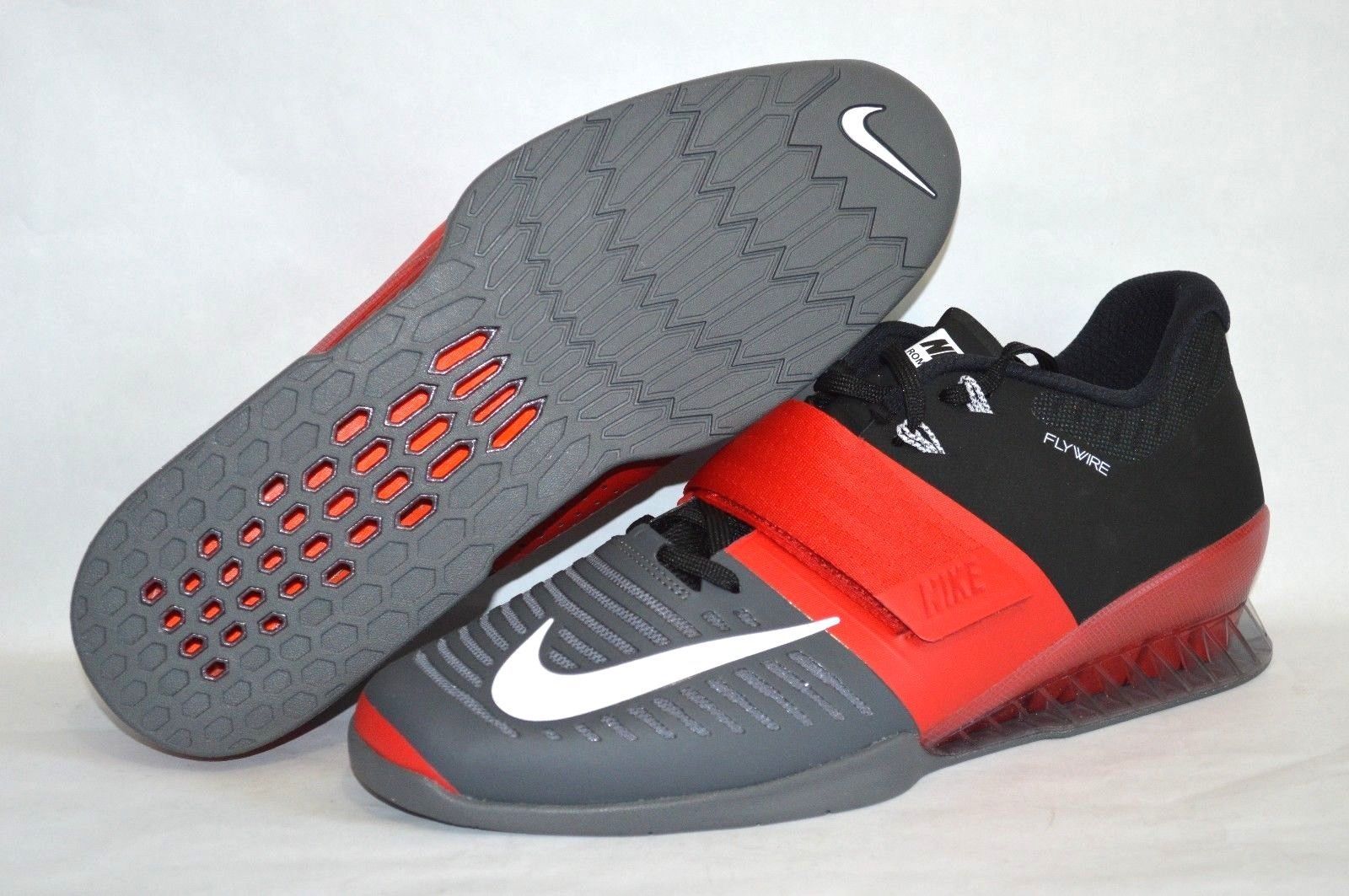 Nike Romaleos 3 Uomo Sollevamento Pesi Scarpe Rosse/ Grigio/Nero ( | eBay