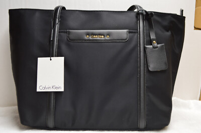 Calvin Klein Key Item Medium Black Tote New