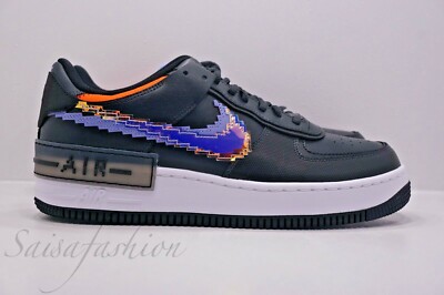 Nike Air Force 1 Shadow SE Pixel Swoosh CV8480-001 Women's Sz 12 Men's Sz 10.5