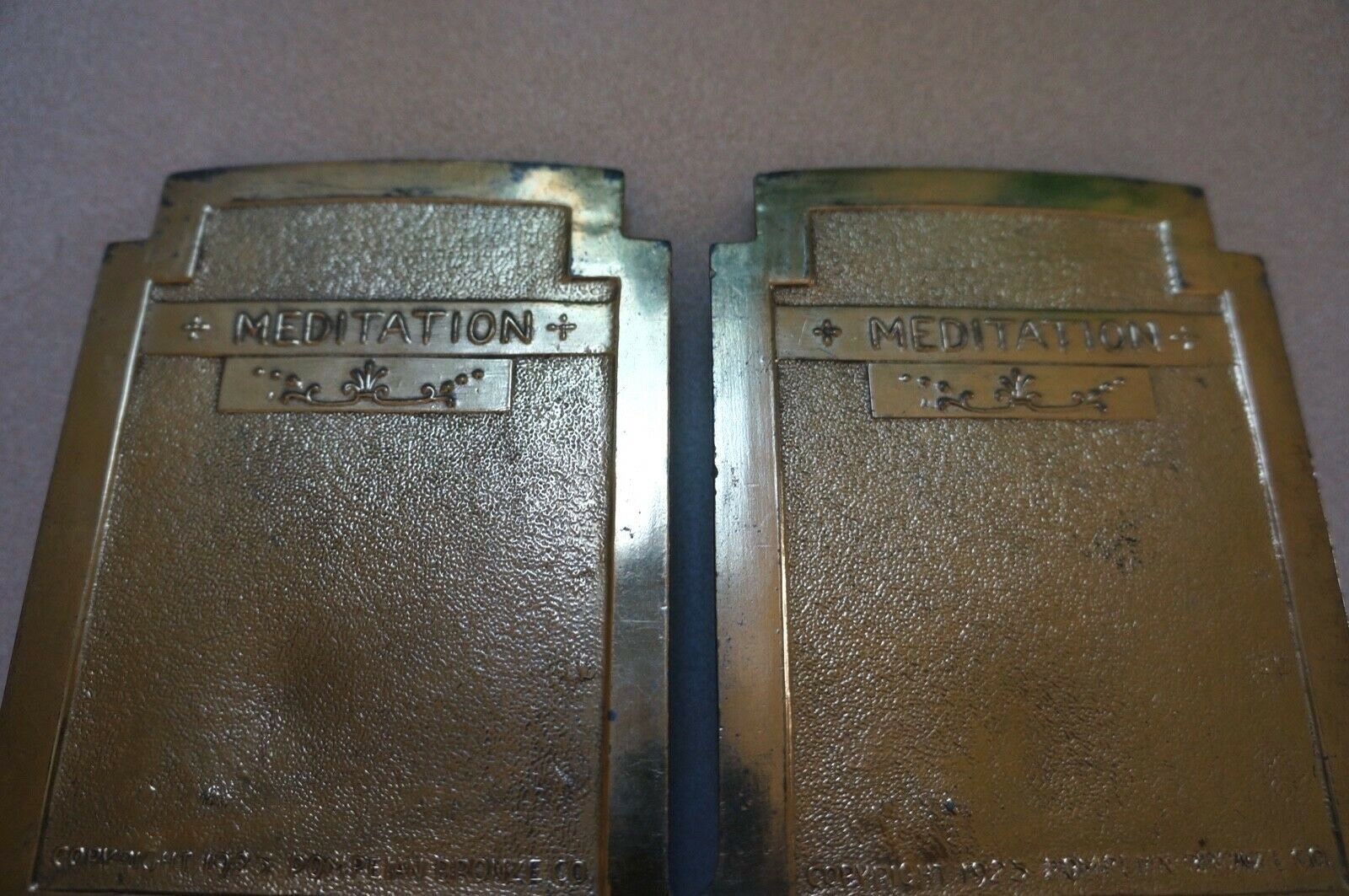 1925 Antique Rare DECO Bookends POMPEIAN 