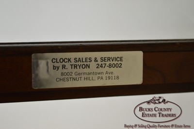 Charles Sligh Mahogany Inlaid 9 Tube Grandfather Clock (AA)