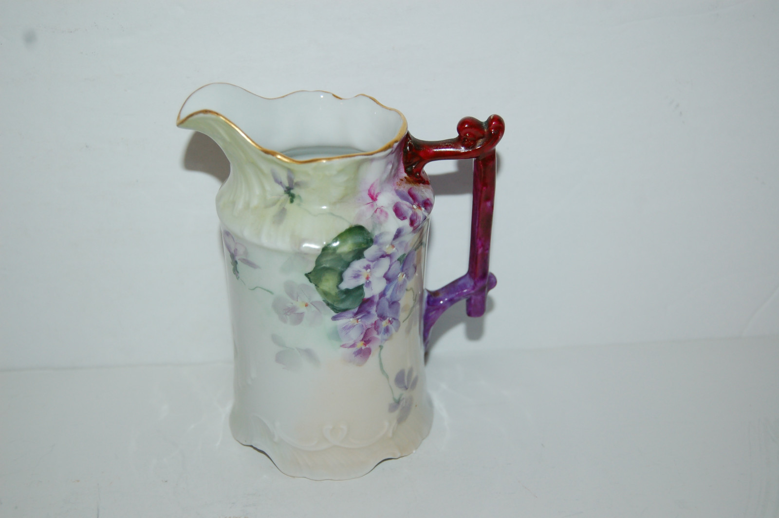 Antique German CT ceramic creamer pitcher hand painted