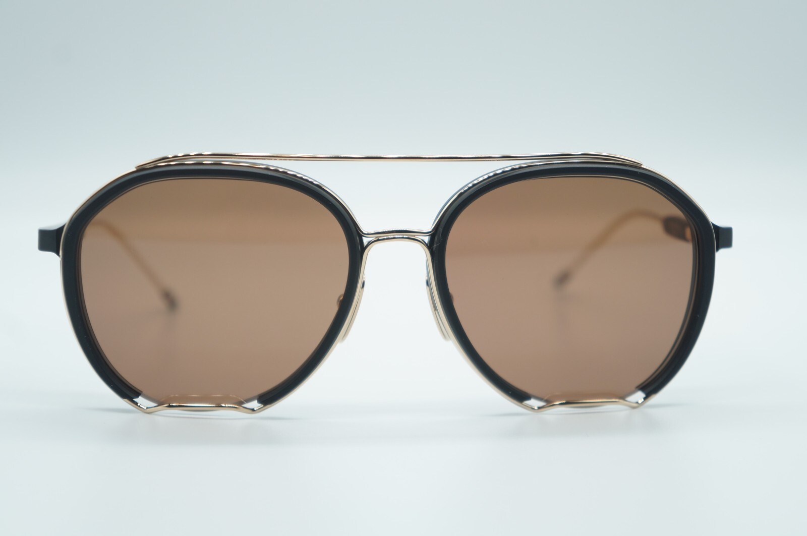 Pre-owned Thom Browne Tbs810-56-01 Blk-gld Authentic Sunglasses Frame Rx 56-18