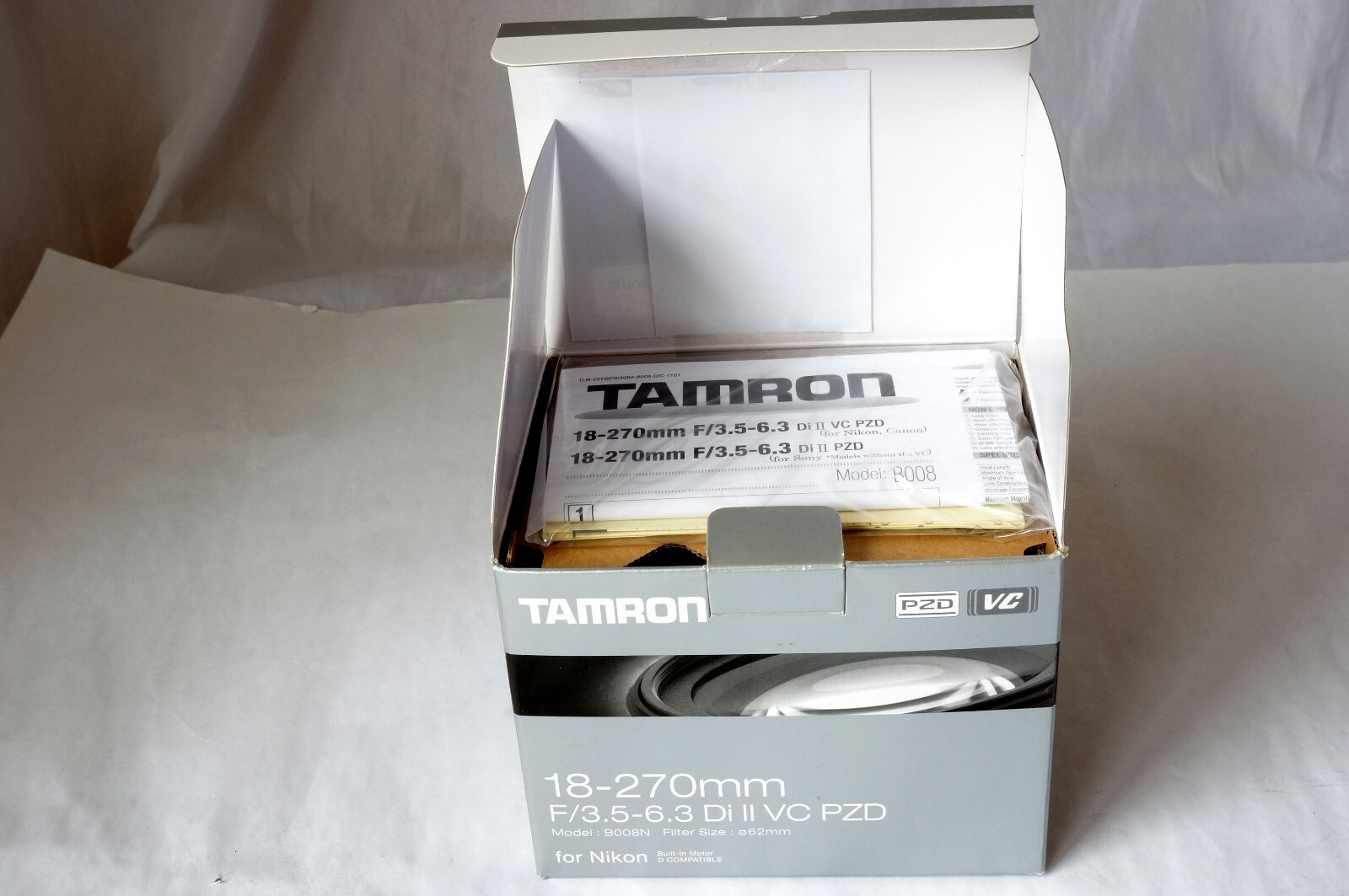 TAMRON 18-270MM F/3.5-6.3 Di II VC PZD LENS FOR NIKON MODEL TAMRON 18-270MM F/3.5-6.3 Di II VC PZD LENS FOR NIKON MODEL