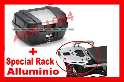 SUZUKI DL 650 DL 1000 V-STROM VALIGIA BAULETTO KGR52 + TELAIO SRA3112 ALLUMINIO