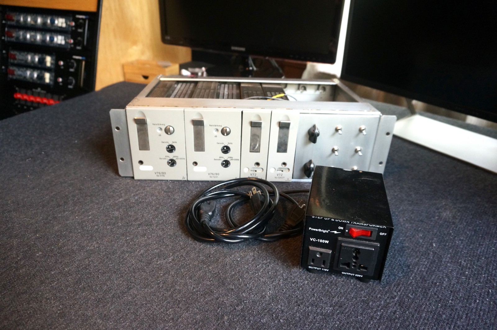 Telefunken Siemens 2x V76 & 2x V72 Tube Mic Preamps Racked and Restored