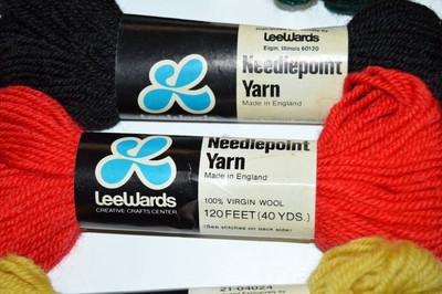 8+ Skeins Vtg Wool Needlepoint Yarn LeeWards Bucilla Dritz England Australia