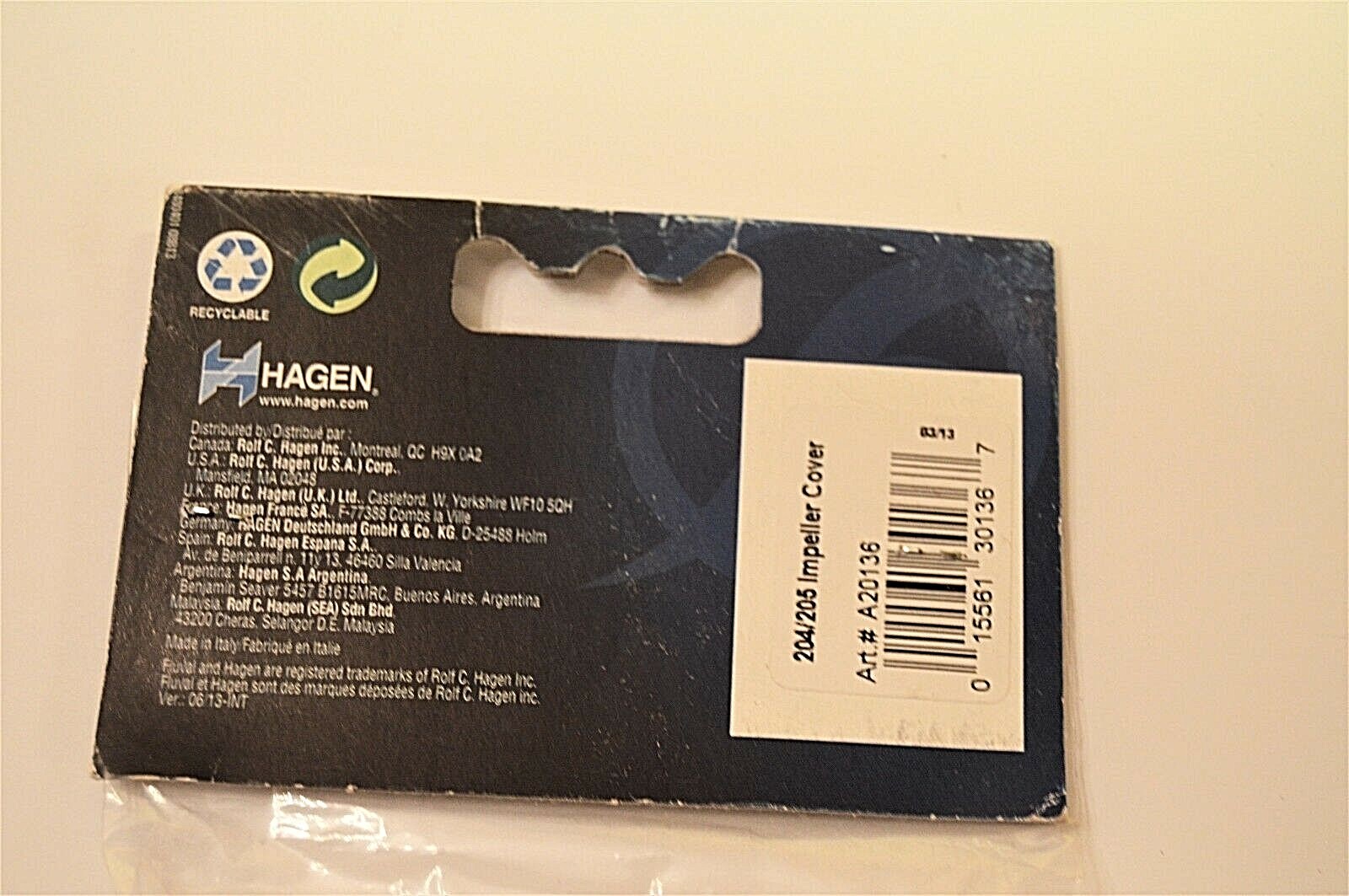 Hagen Fluval Impeller Cover 204 205 A-20136 A20136- Replacement Part SHIPS FREE