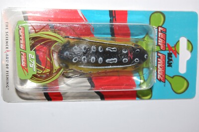 zman bass hollow body frog leap frogz popping  2.75''  topwater brown leopard
