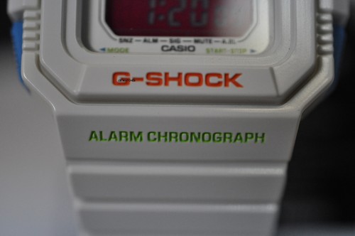 Pre-owned Casio Rare  G-shock Pink Dial Unisex Watch Gls-5500p-7 White Resin Digital