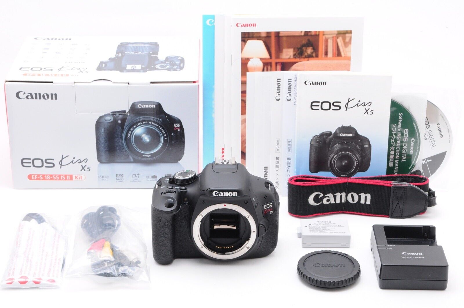 Near MINT in Box w/Strap Canon EOS Kiss X5 Digital Camera body From JAPAN Near MINT in Box w/Strap Canon EOS Kiss X5 Digital Camera body From JAPAN