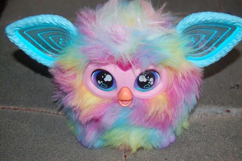 Furby 2023 Tie Dye Interactive Plush Toy! Works Great!